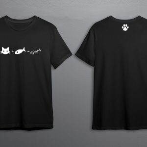 Cat Fish Bisiklet Yaka Tshirt